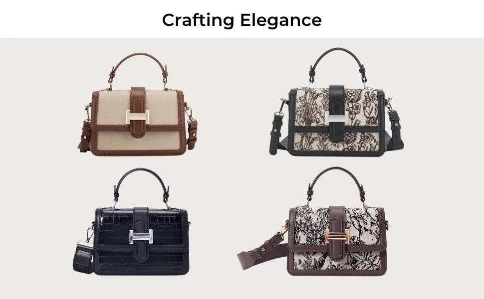 Valley Floral-Infused Beige Satchel Bag