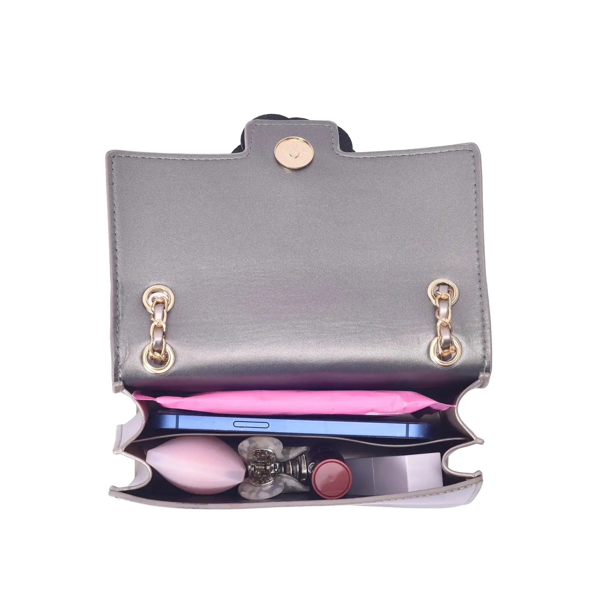 Valley Full Bloom Gun Metal Sling Bag - Lino Perros