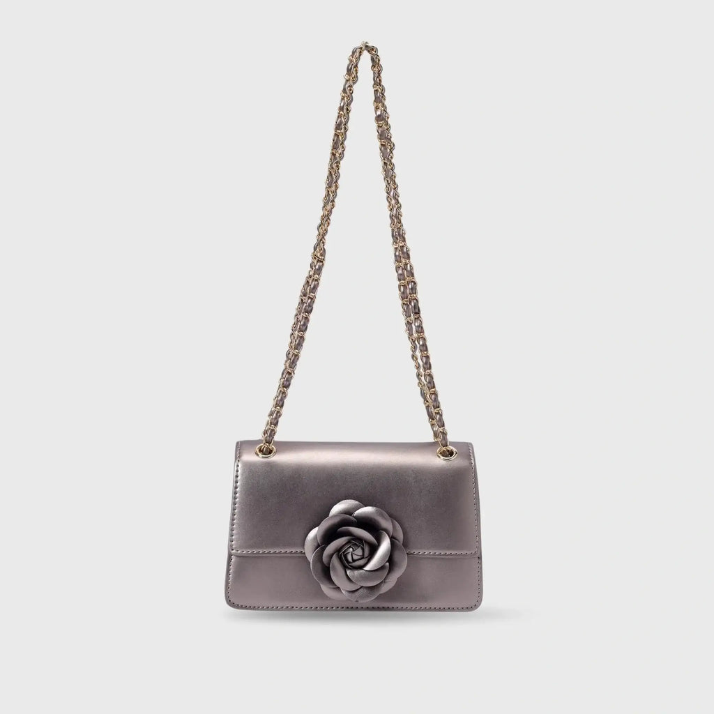 Valley Full Bloom Gun Metal Sling Bag - Lino Perros
