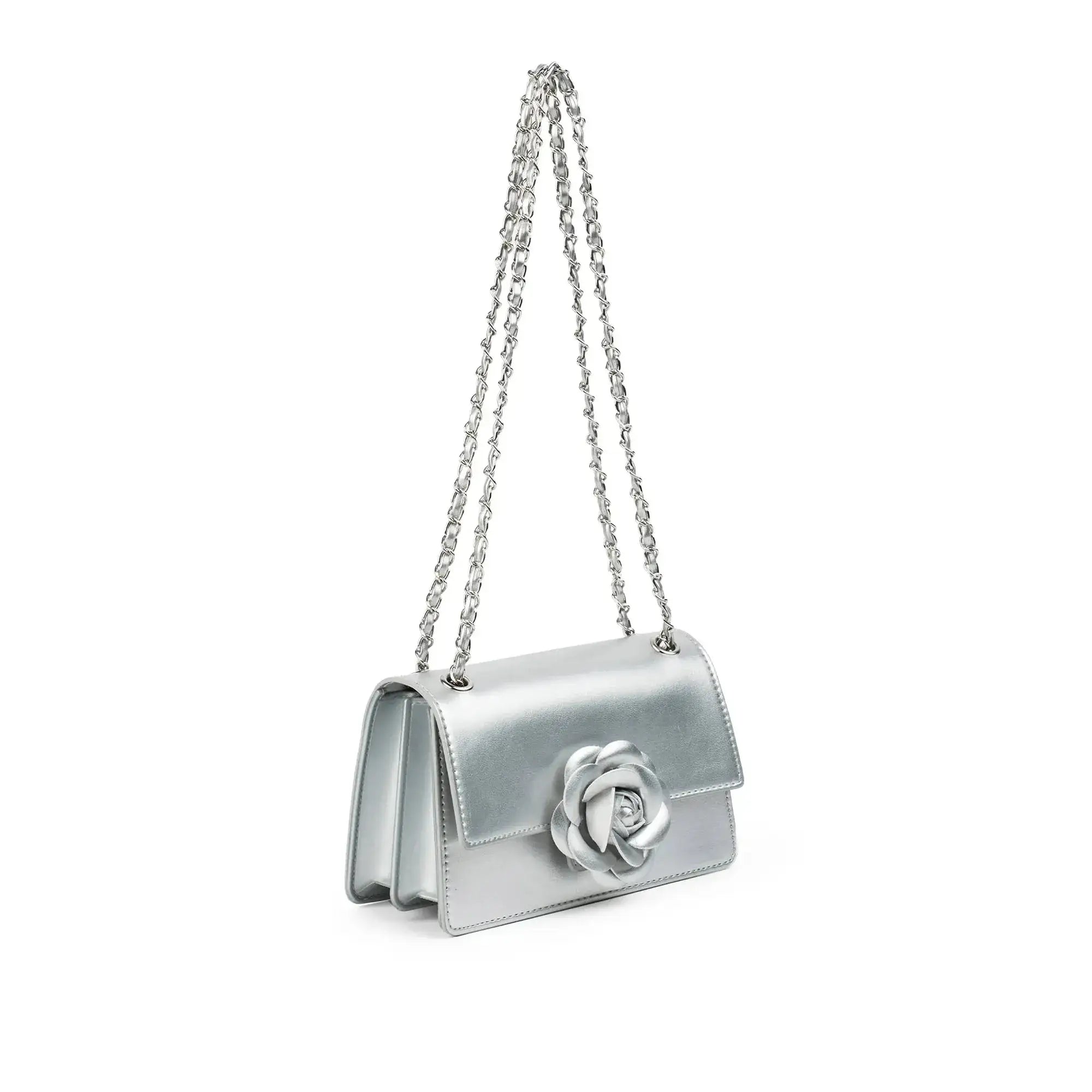 Valley Full Bloom Silver Sling Bag - Lino Perros