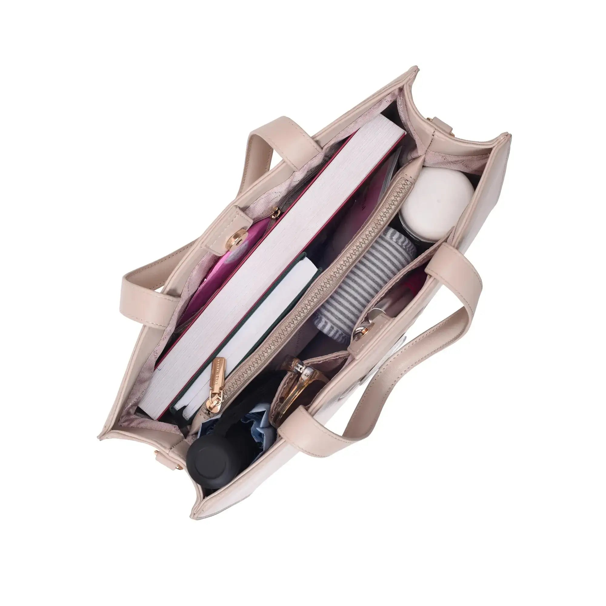 Avril The Trendy Beige Office Tote Bag - Lino Perros