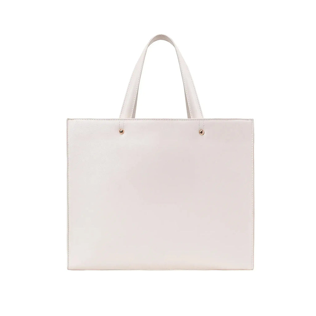 Avril The Trendy Off-White Office Tote - Lino Perros