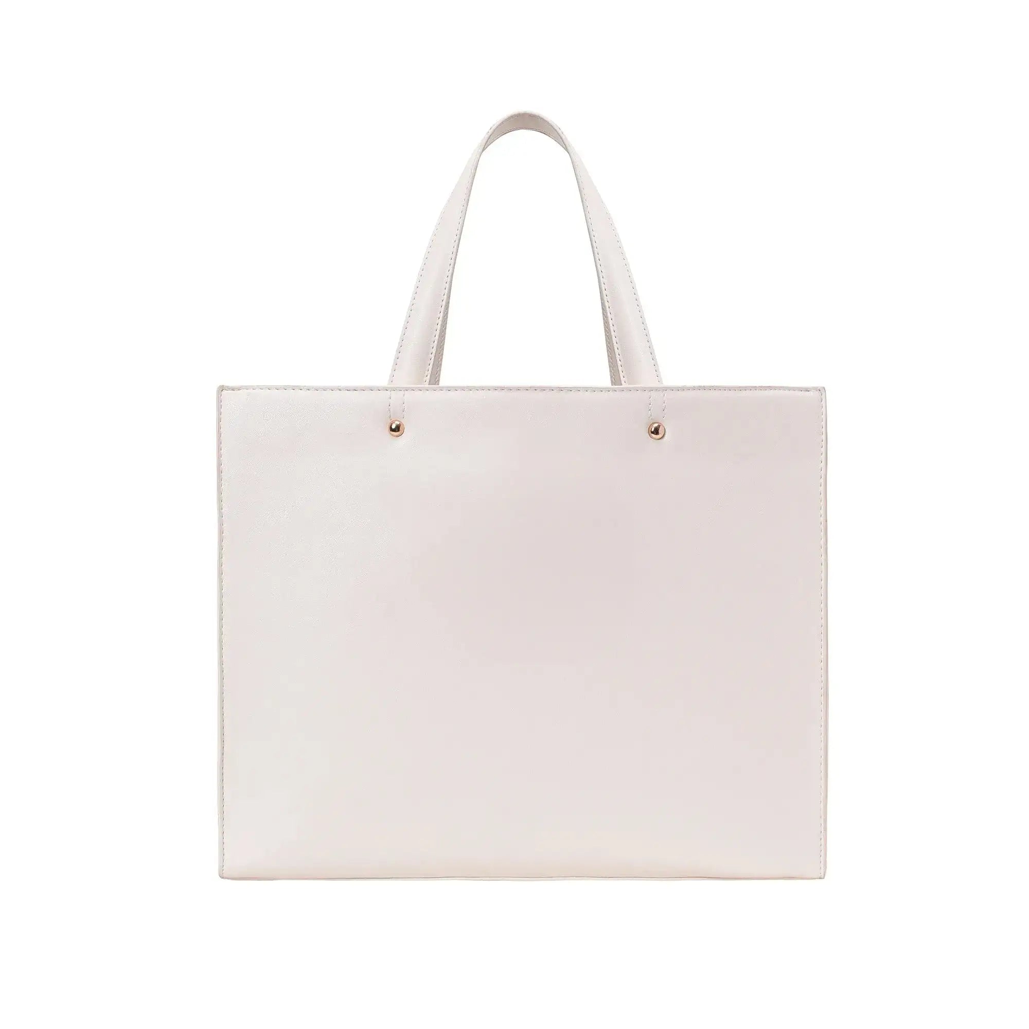 Avril The Trendy Off-White Office Tote - Lino Perros