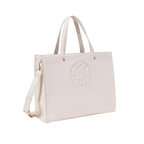 Avril The Trendy Off-White Office Tote - Lino Perros