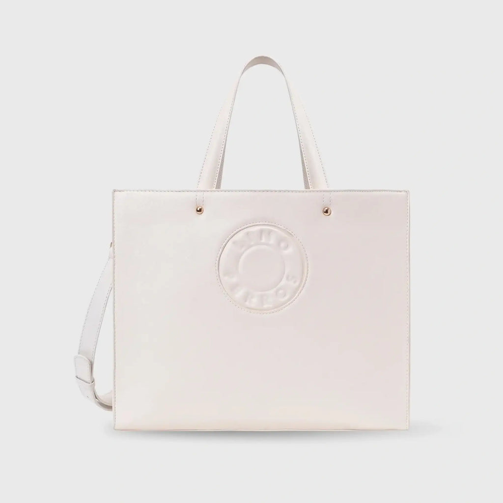 Avril The Trendy Off-White Office Tote - Lino Perros