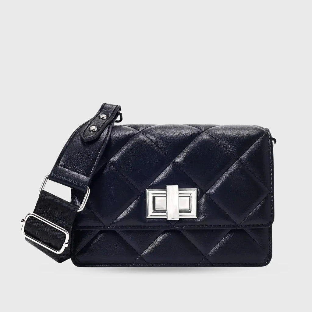 Maddie Mini Twisted Black Shoulder Bag - Lino Perros