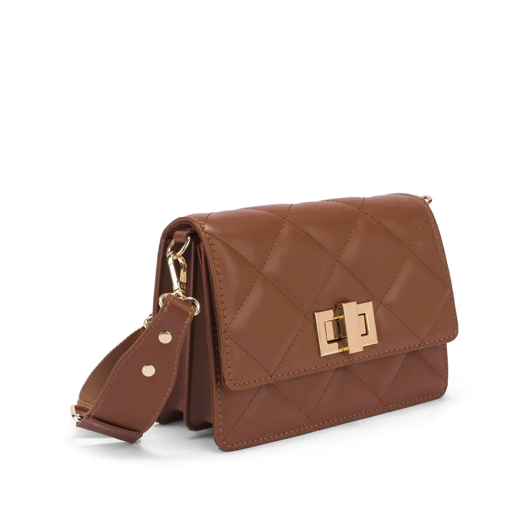 Maddie Mini Twisted Tan Shoulder Bag - Lino Perros