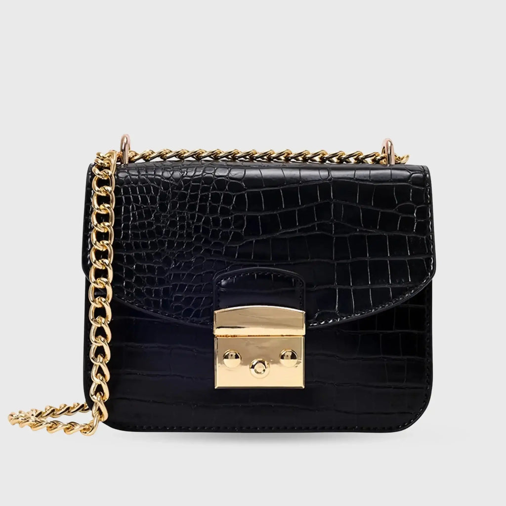 Voyage Structured Black Shoulder Bag - Lino Perros