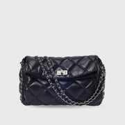 Maddie Fold Black Shoulder Bag