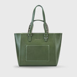 Monroe Color-Blocked Commuter Olive Tote Bag