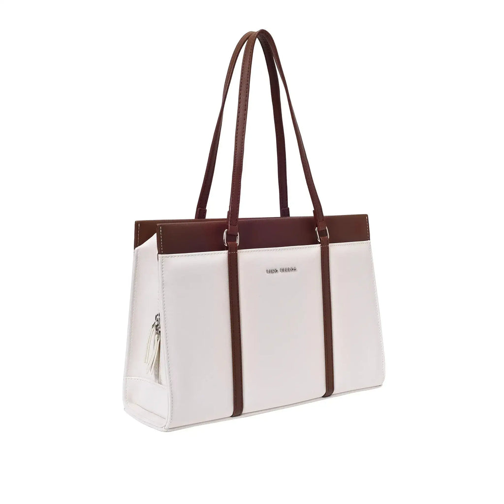 Monroe Serene Commuter White Tote Bag - Lino Perros