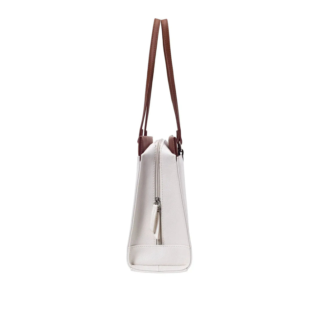 Monroe Serene Commuter White Tote Bag - Lino Perros
