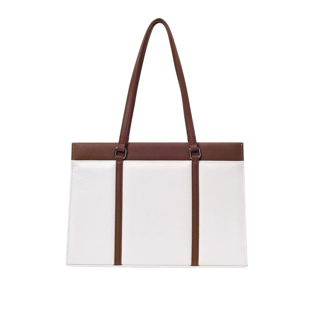 Monroe Serene Commuter White Tote Bag - Lino Perros