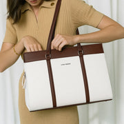 Monroe Serene Commuter White Tote Bag