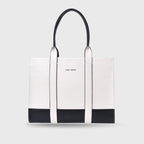 Voyage Color-blocked Commuter Black-White Tote bag - Lino Perros