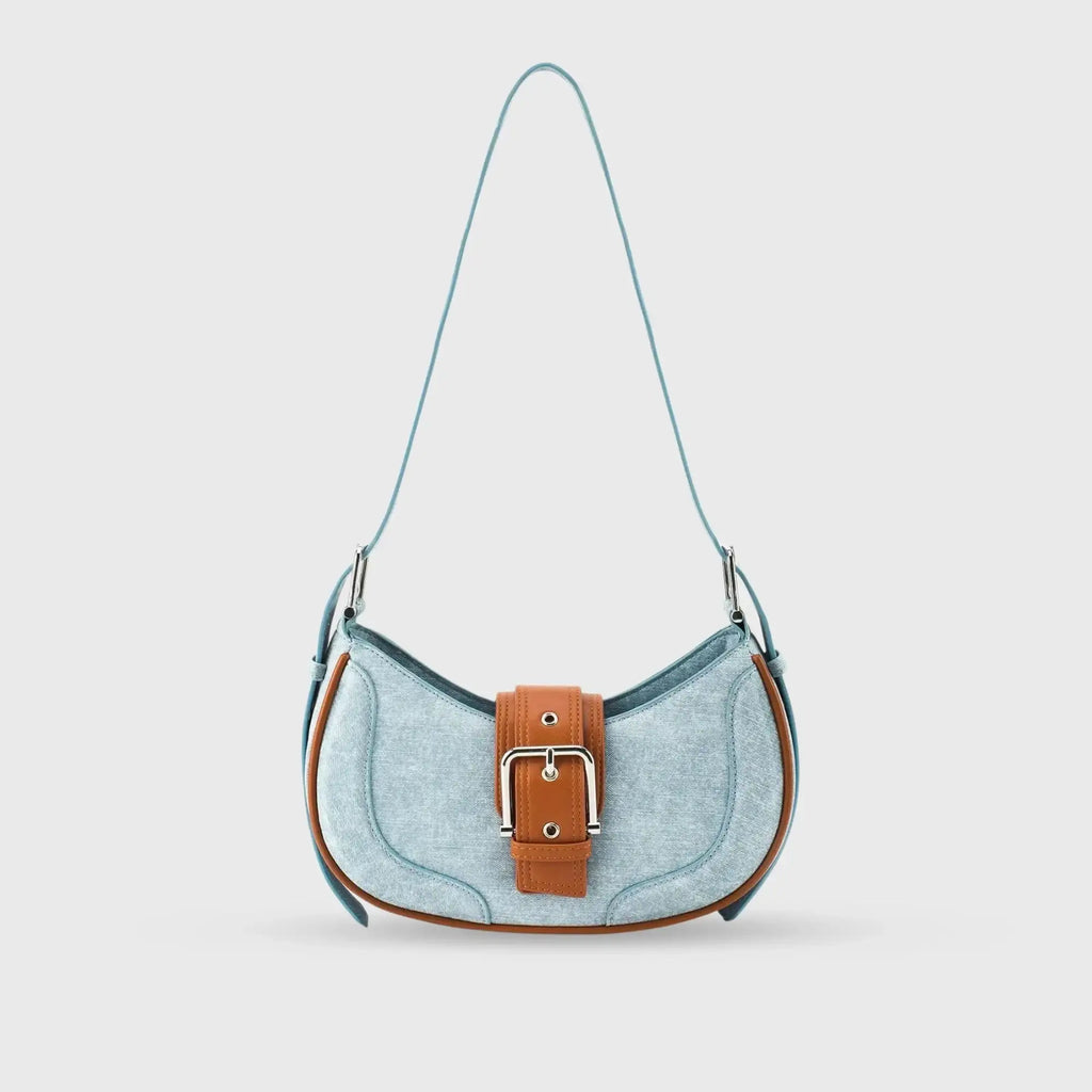 Monroe Chic Blue Shoulder Bag - Lino Perros