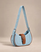 Monroe Chic Blue Shoulder Bag - Lino Perros