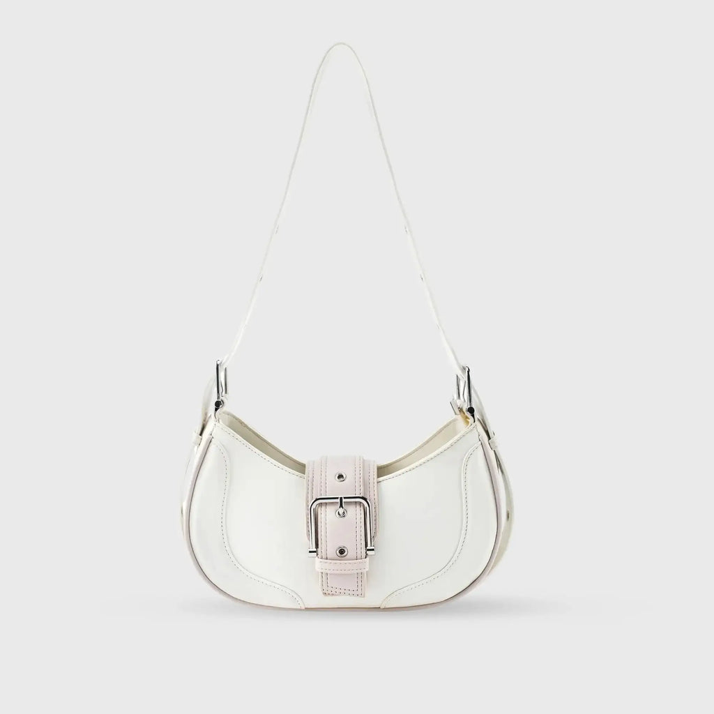 Monroe Chic White Shoulder Bag - Lino Perros