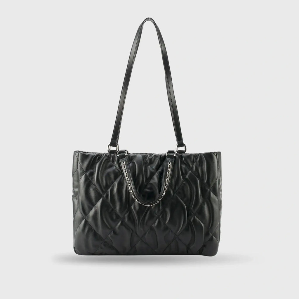 Maddie Quilted  Black Tote Bag - Lino Perros