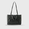 Maddie Quilted  Black Tote Bag - Lino Perros
