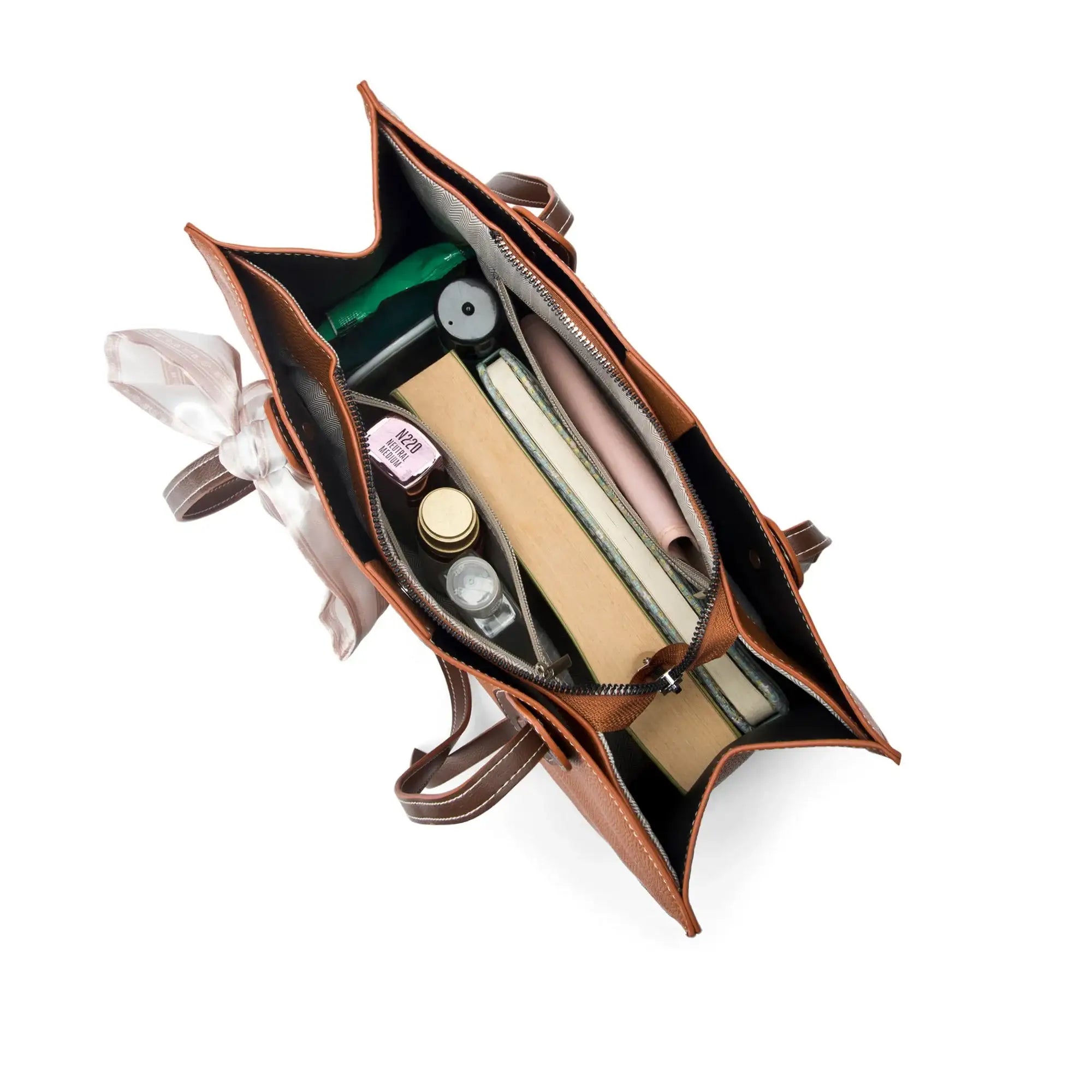 Avril Classic Tan Tote Bag - Lino Perros