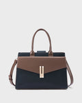 Monroe Structured Black Satchel Bag - Lino Perros