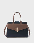Monroe Structured Black Satchel Bag - Lino Perros