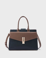 Monroe Structured Black Satchel Bag