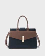 Monroe Structured Black Satchel Bag