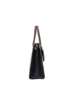 Monroe Structured Black Satchel Bag - Lino Perros
