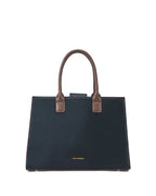 Monroe Structured Black Satchel Bag - Lino Perros