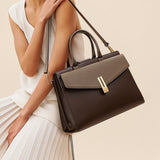 Monroe Structured Brown Satchel Bag