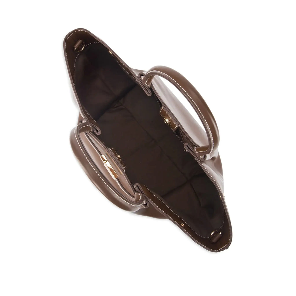 Monroe Caramel Coffee Satchel Bag - Lino Perros