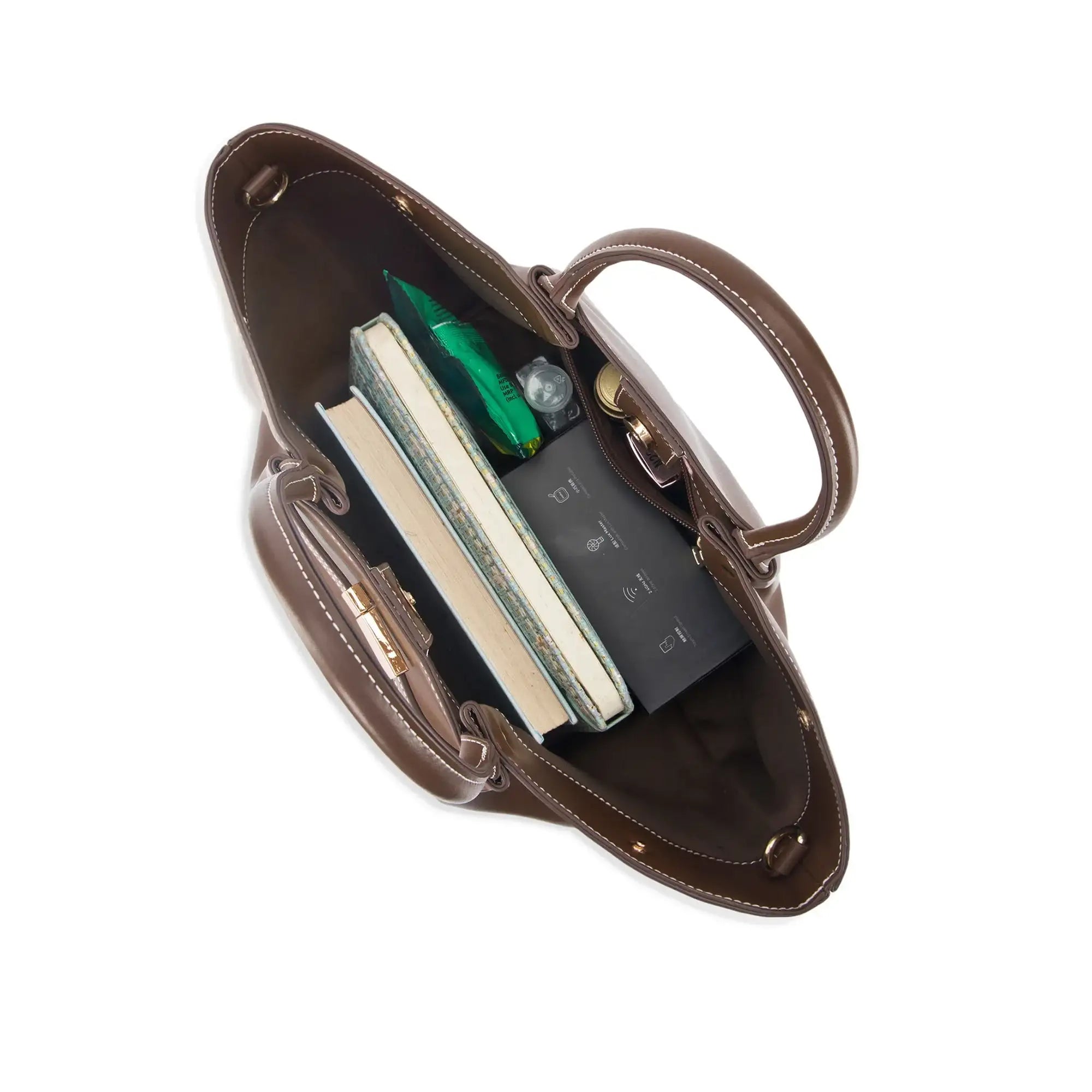 Monroe Caramel Coffee Satchel Bag - Lino Perros