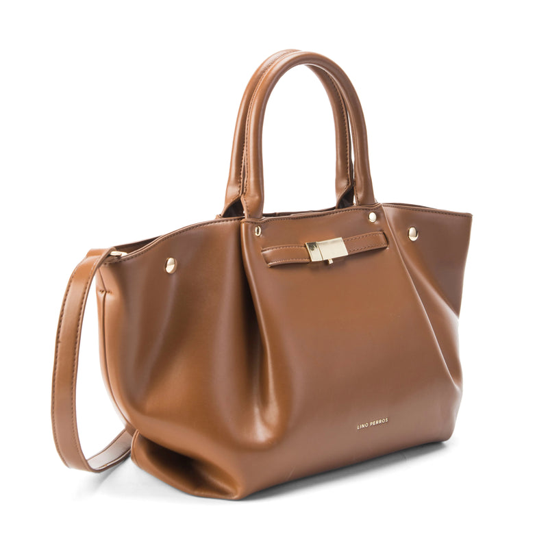 Monroe Caramel Tan Satchel Bag