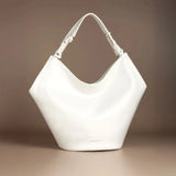 Avril White Slouchy Bucket White Hobo