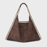 Avril Coffee Stylized Beige Hobo Tote Bag