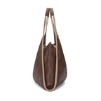 Avril Coffee Stylized Beige Hobo Tote Bag - Lino Perros
