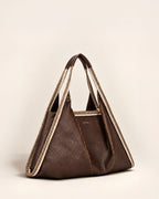 Avril Coffee Stylized Beige Hobo Tote Bag - Lino Perros
