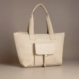 Avril Everyday Slouchy Beige Tote Bag