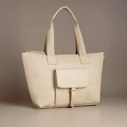 Avril Everyday Slouchy Beige Tote Bag