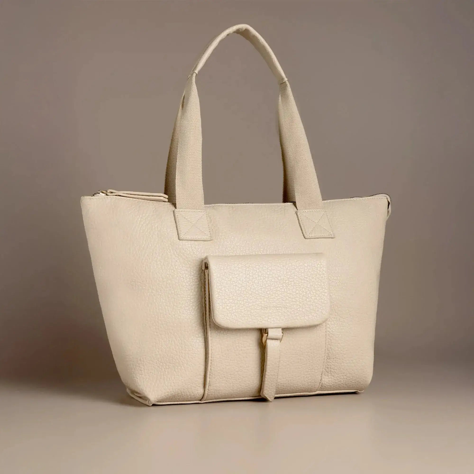 Avril Everyday Slouchy Beige Tote Bag - Lino Perros