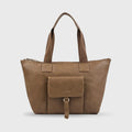 Avril Everyday Slouchy Brown Tote Bag - Lino Perros