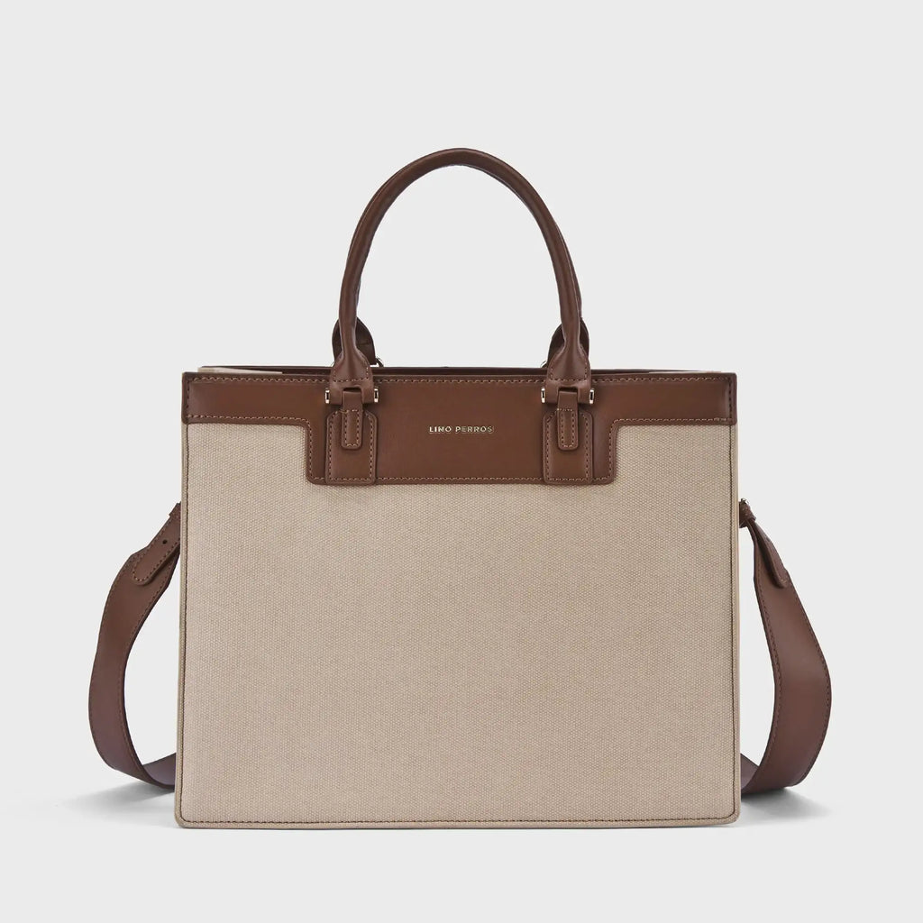 Monroe Luxe Beige Satchel Bag - Lino Perros