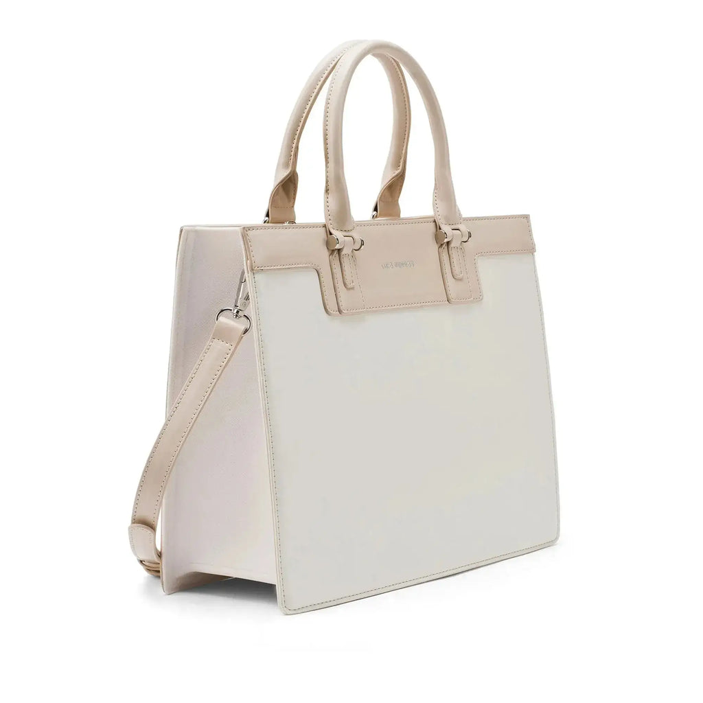 Monroe Luxe Off White Satchel Bag - Lino Perros