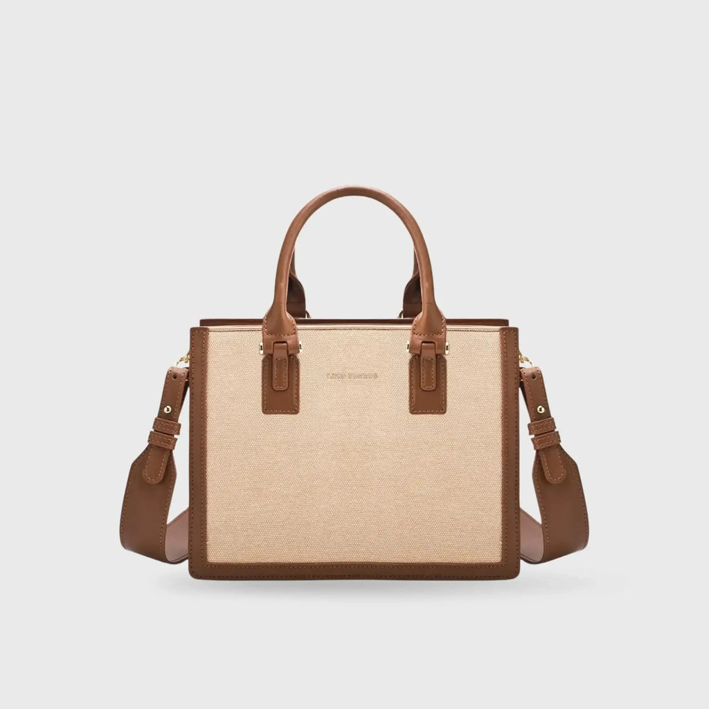 Monroe Petite Beige Satchel Bag - Lino Perros