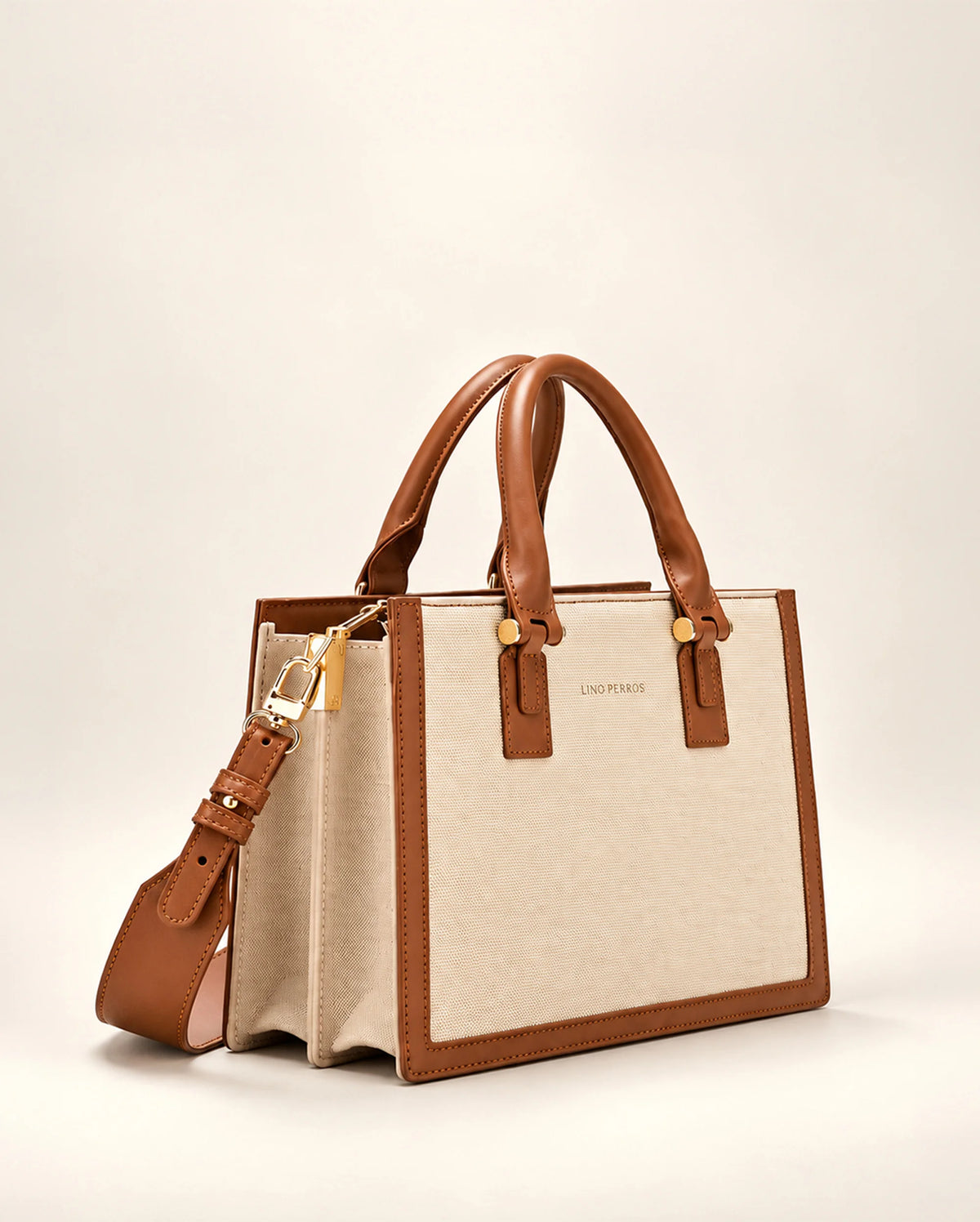 Monroe Petite Beige Satchel Bag - Lino Perros
