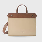 Monroe Structured Everyday Beige Satchel Bag - Lino Perros