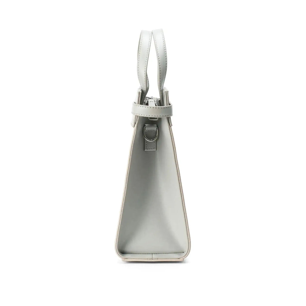 Monroe Structured Everyday Grey Satchel Bag - Lino Perros