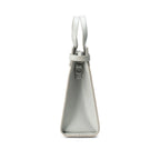 Monroe Structured Everyday Grey Satchel Bag - Lino Perros